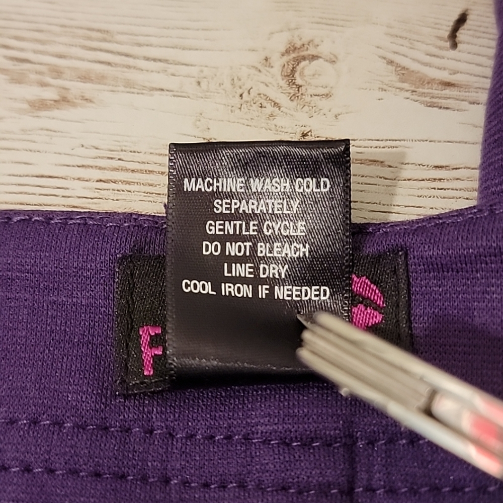 Flirtatious Size L Women's Pull On Dress Pants Acai Purple Large - Picture 8 of 14